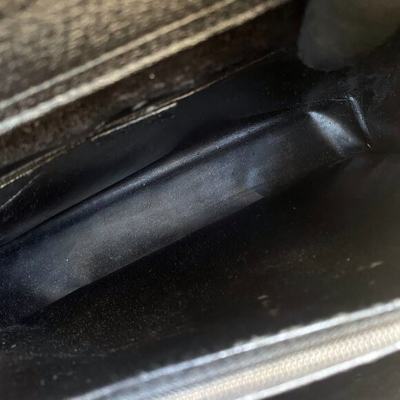 Vintage Gucci Diana Black Leather Structured Tote w/ Bamboo Handles w/ COA - Picture 7 of 16